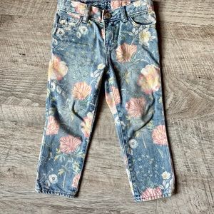 Baby Gap floral jeans 3T
